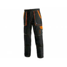 Pracovné nohavice do pása LUX JOSEF čierno-oranžové