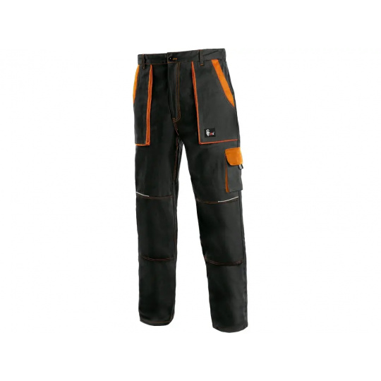 Pracovné nohavice do pása LUX JOSEF čierno-oranžové