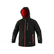 Zimní softshellová bunda KINGSTON, pánská, černo-červená
