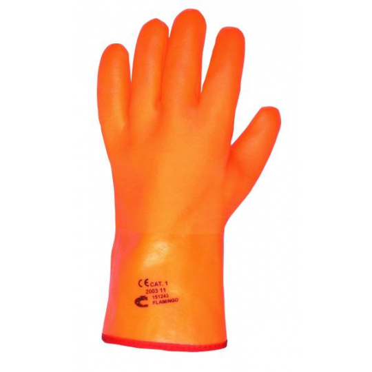 Pracovné rukavice FLAMINGO zimné, máčané v PVC