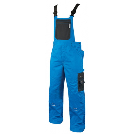 Pracovné nohavice 4TECH s trakmi modré