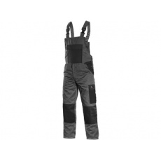 Pracovní kalhoty PHOENIX CRONOS s laclem, šedo-černé