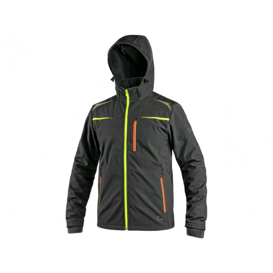 Softshellová bunda CXS Norfolk, černá s HV žluto/oranžovými Softshellová bunda CXS Norfolk, černá s HV žluto/oranžovými