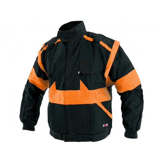 Pracovná bunda LUX EDA čierno-oranžová